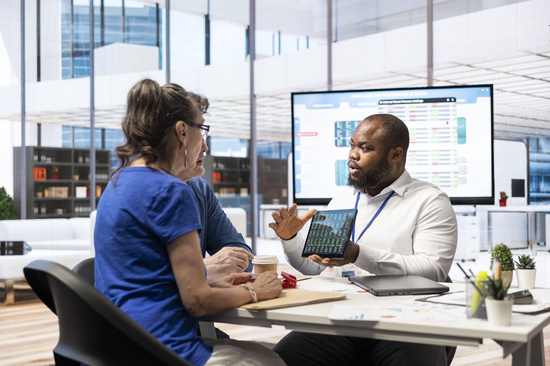 A broker reviewing a documented quote comparison assembled from several insurer portals