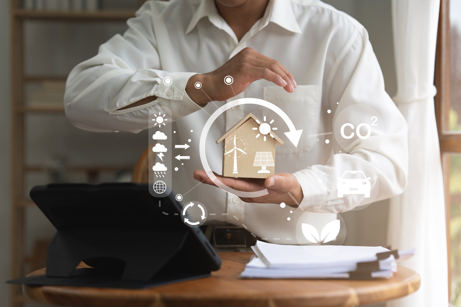 A real estate agent showing a property and project for the future, the relationship work the GPT assistant leaves to a person